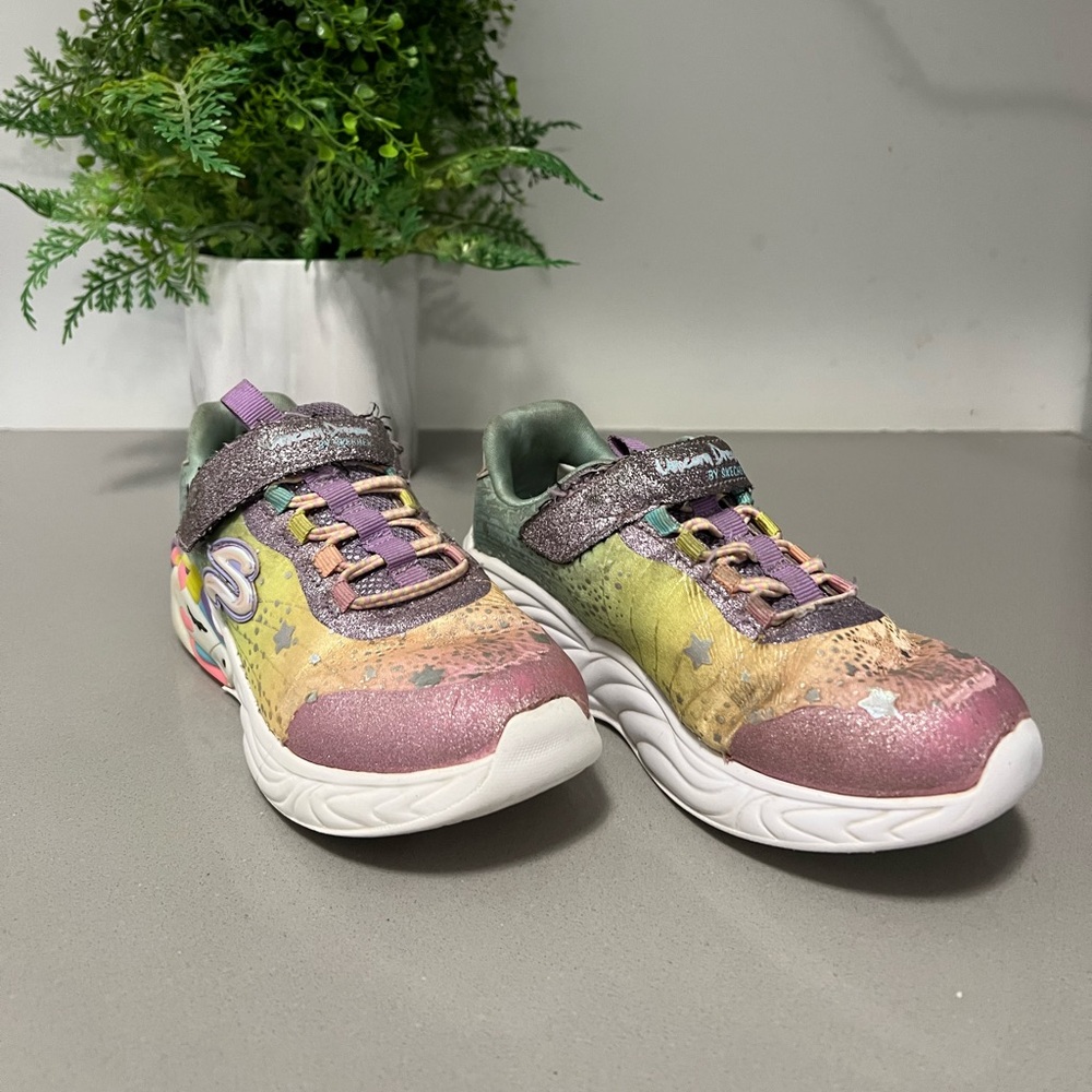 Skechers Kids' Pink and Yellow Star Sneakers